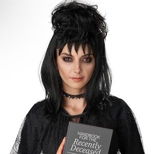 Black wig for adults Lydia Beetle Girl